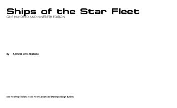 Ships of the Star Fleet: Volume Three: Scouts and Escorts