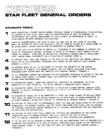 U.S.S. Enterprise Officer's Manual