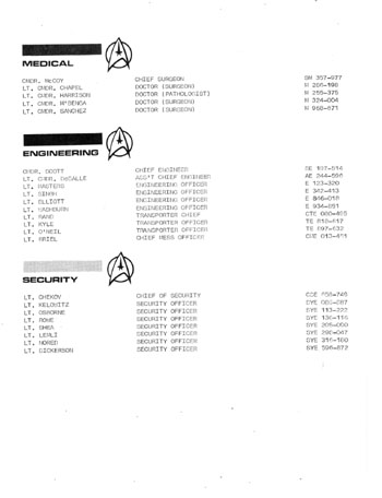 U.S.S. Enterprise Officer's Manual