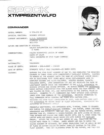 U.S.S. Enterprise Officer's Manual