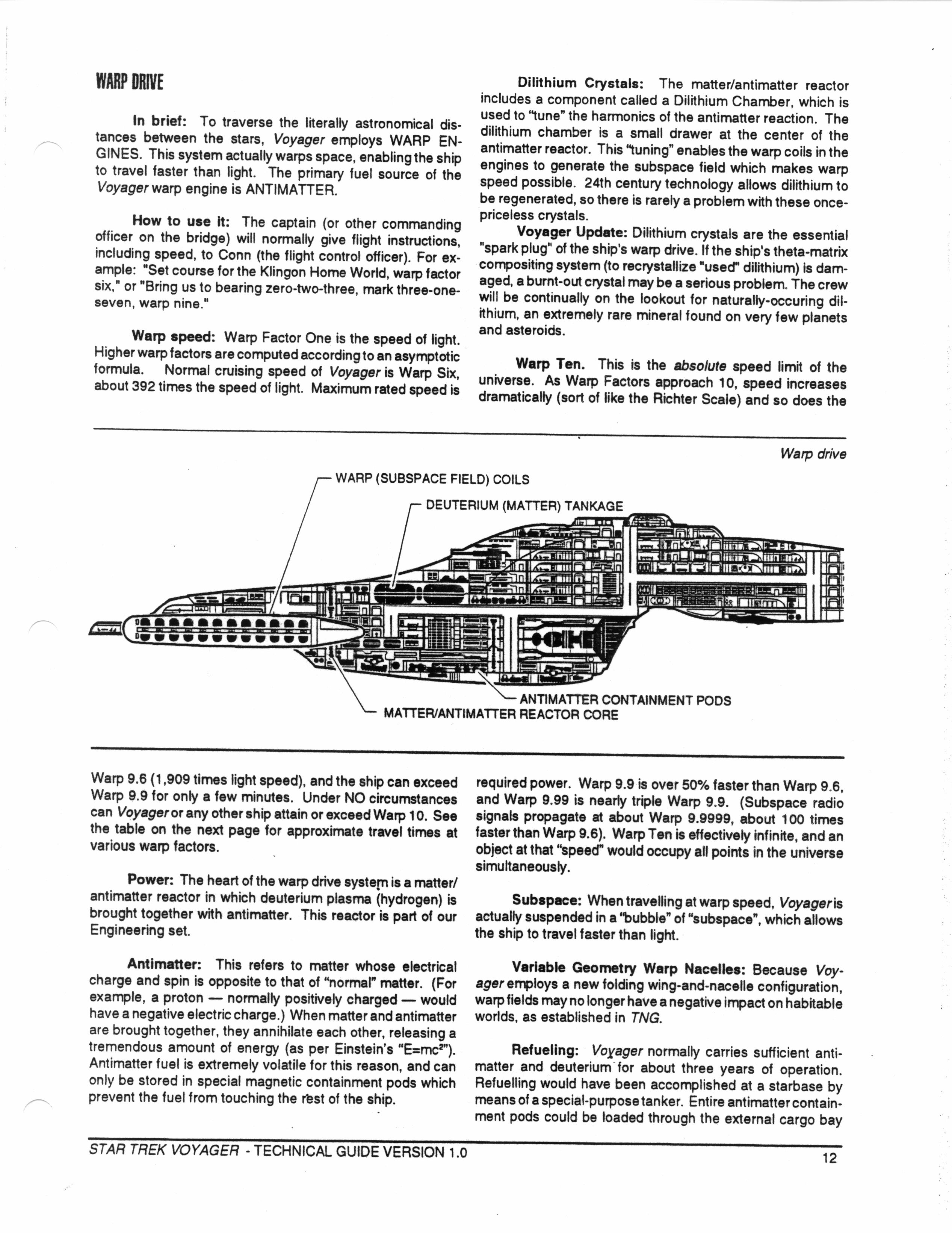 Star Trek Impulse Speed Chart