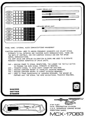 U.S.S. Enterprise NCC-1701 Command Bridge Operations Manual