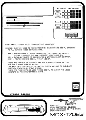 U.S.S. Enterprise NCC-1701 Command Bridge Operations Manual