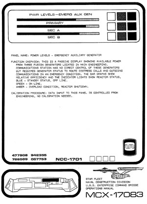 U.S.S. Enterprise NCC-1701 Command Bridge Operations Manual