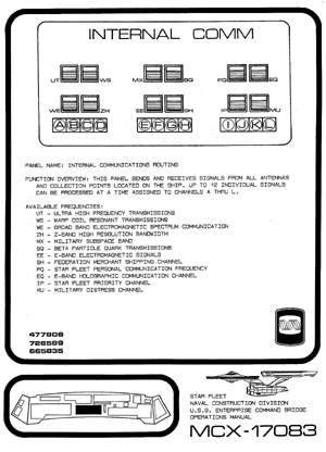 U.S.S. Enterprise NCC-1701 Command Bridge Operations Manual