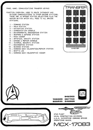 U.S.S. Enterprise NCC-1701 Command Bridge Operations Manual