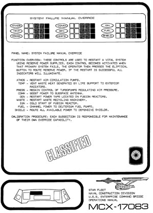 U.S.S. Enterprise NCC-1701 Command Bridge Operations Manual