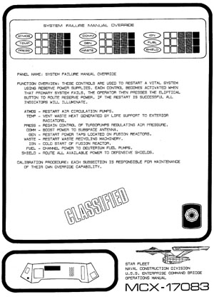 U.S.S. Enterprise NCC-1701 Command Bridge Operations Manual