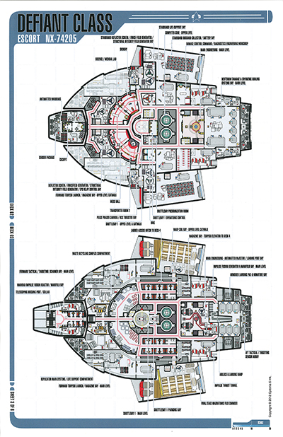 Cydonia 6 Ink Blueprints - Defiant Class Escort - NX-74205