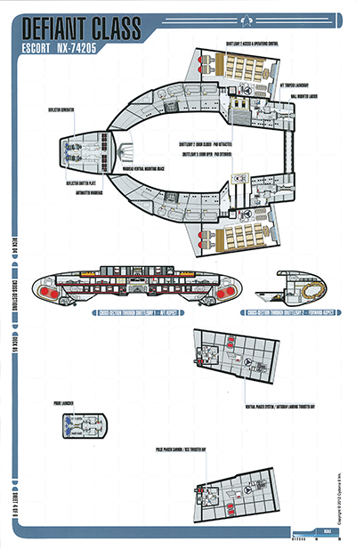 Cydonia 6 Ink Blueprints - Defiant Class Escort - NX-74205
