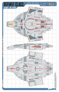 Cydonia 6 Ink Blueprints - Defiant Class Escort - NX-74205