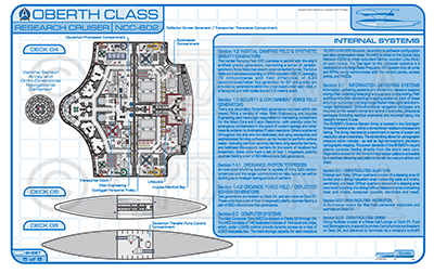Cydonia 6 Ink Blueprints - Oberth Class Research Cruiser - NCC-602