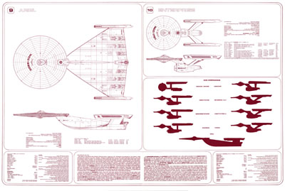 U.S.S. Enterprise Heavy Cruiser Evolution Blueprints