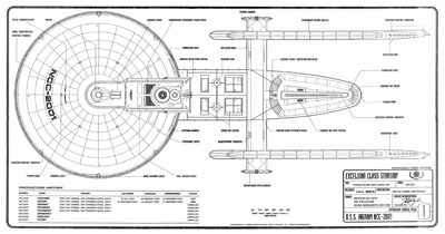 U.S.S. Excelsior Ingram Class Blueprints - Revised