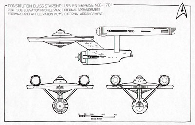 Federation Starship U.S.S. Enterprise Constitution Class Naval Construction Contract #1701