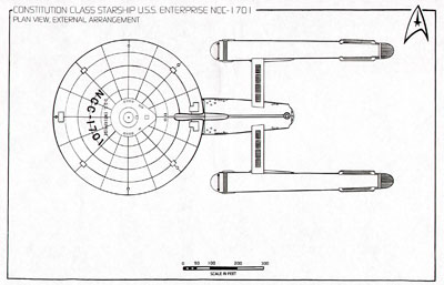 Federation Starship U.S.S. Enterprise Constitution Class Naval Construction Contract #1701