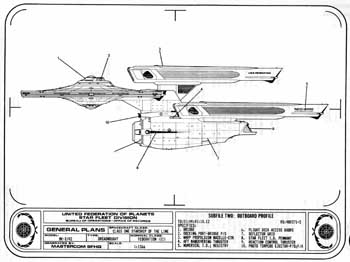 Federation II Class Starship - Outboard Profile