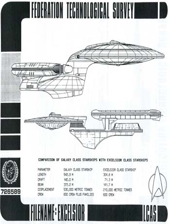 Galaxy Class/Excelsior Class Comparison