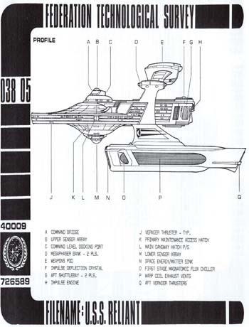 U.S.S. Reliant Profile View