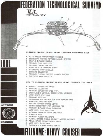 Klingon Empire Class Heavy Cruiser Forward View