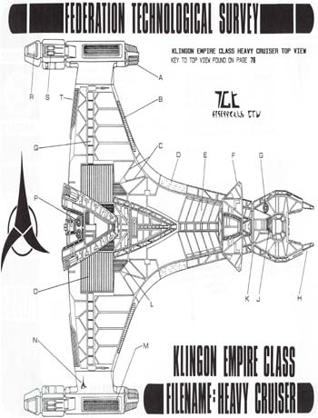 Klingon Empire Class Heavy Cruiser Top View