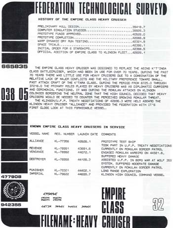 Klingon Empire Class Heavy Cruiser History/Details