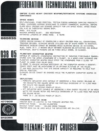 Klingon Empire Class Heavy Cruiser History/Details