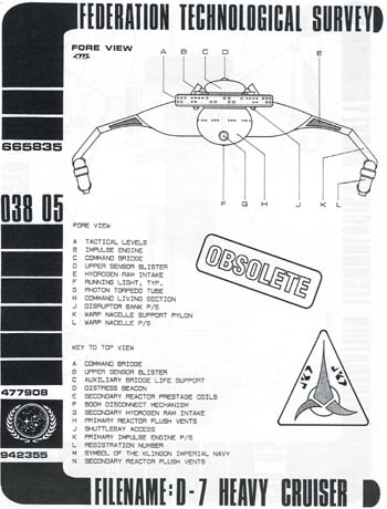 Klingon D-7 Heavy Cruiser Fore View
