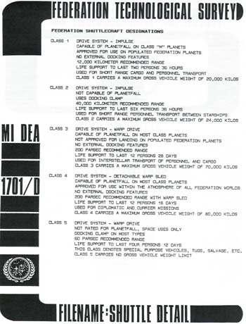 Federation Shuttlecraft Data