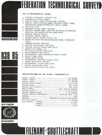 Federation Shuttlecraft Data