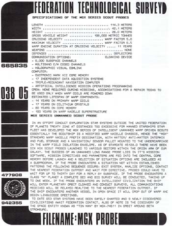 MGX Probe Specifications