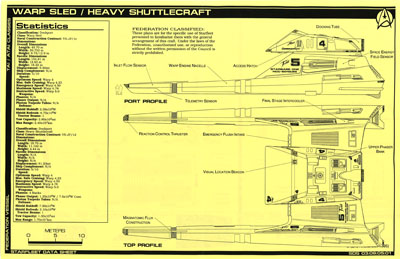Starfleet Warp Sled - Tai/Atai Class Blueprints