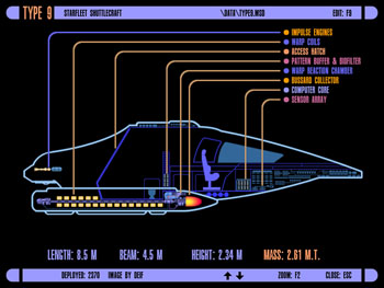 Type 9 Starfleet Shuttlecraft