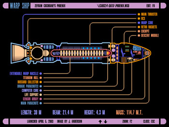 Warp Ship - Zefram Cochrane's Phoenix