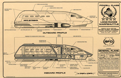 Long-Range Warp Shuttle - Powell Class Blueprints