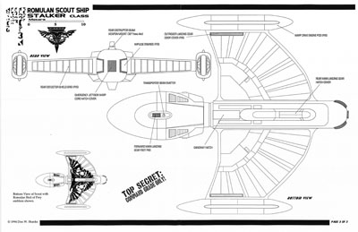 Romulan Scout Ship - Stalker Class Blueprints