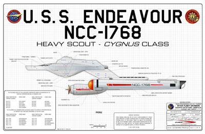 U.S.S. Endeavour, NCC-1768 - MK-VII-B Heavy Scout Cygnus Class
