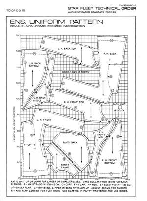 Ensign Uniform Pattern: Female Non-Computerized