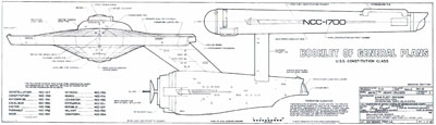 Star Trek Blueprints: General Plans: Constitution Class: U.S.S. Enterprise