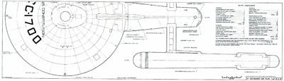 Star Trek Blueprints: General Plans: Constitution Class: U.S.S. Enterprise