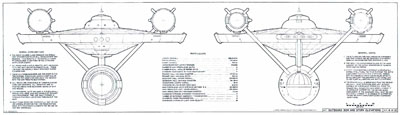 Star Trek Blueprints: General Plans: Constitution Class: U.S.S. Enterprise