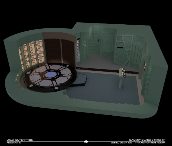 USS Enterprise NCC-1701-D Transporter Room Cutaway