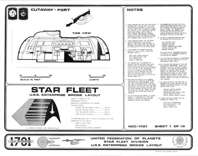 U.S.S. Enterprise 1701 Bridge Blueprints