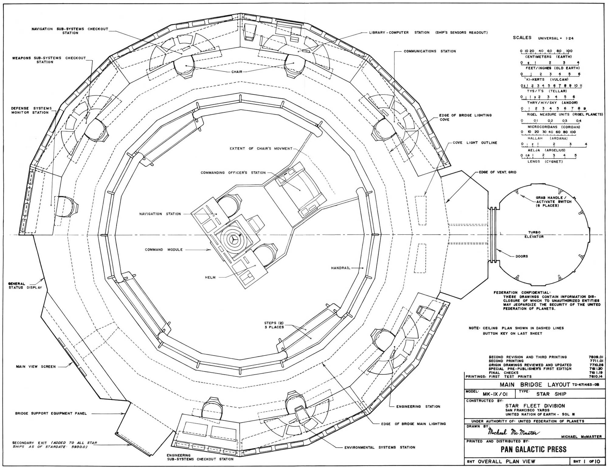 ... Blueprint Database - U.S.S. Enterprise Bridge Blueprints - Revised