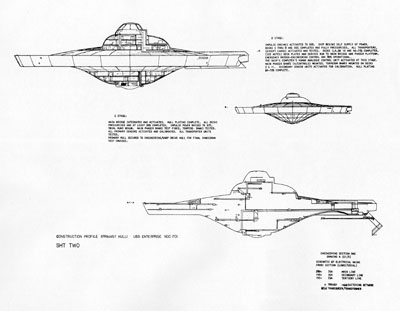 U.S.S. Enterprise Construction Plans - Primary Hull