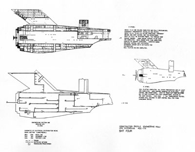U.S.S. Enterprise Construction Plans - Secondary Hull