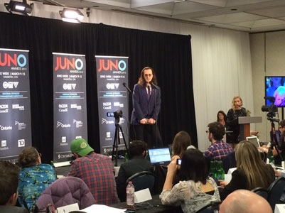 Rush Receive Allan Waters Humanitarian Award at the 2015 Juno Awards Ceremony