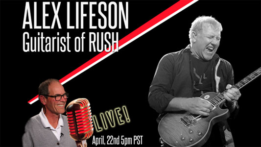 Alex Lifeson to Appear on Renman Live April 22nd