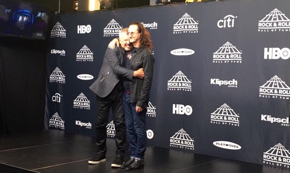 Geddy Lee & Alex Lifeson at the Rock and Roll Hall of Fame Induction Ceremonies - 2017