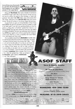 A Show of Fans - Rush Fanzine - Issue #16 - Page 35